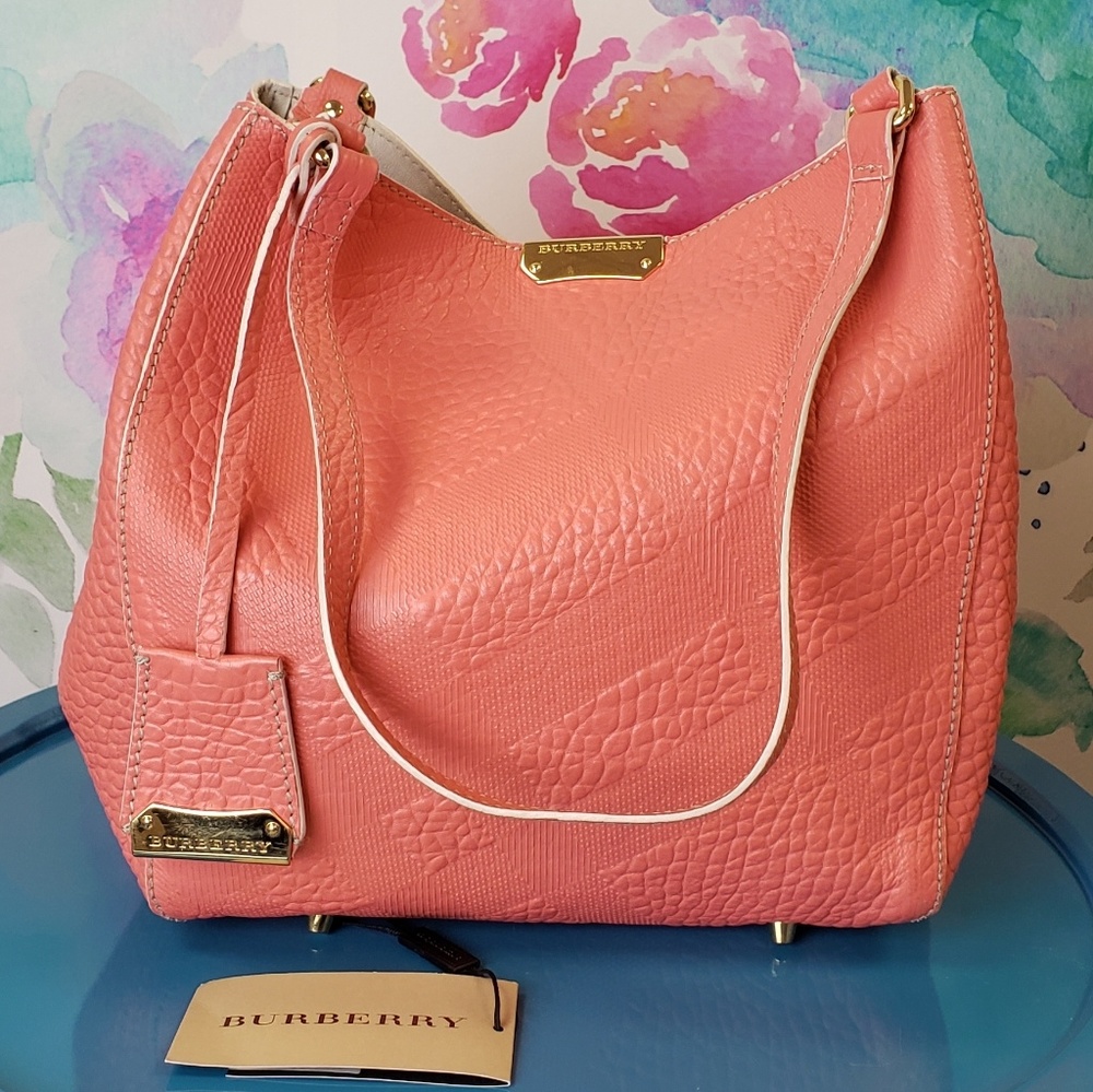 Burberry Coral Canterbury Tote with pouch